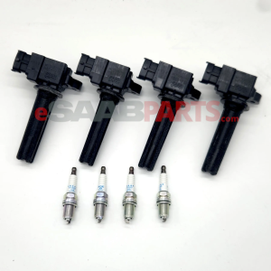 Ignition Coil & Spark Plug Kit - Set of 4 (B207 9-3)